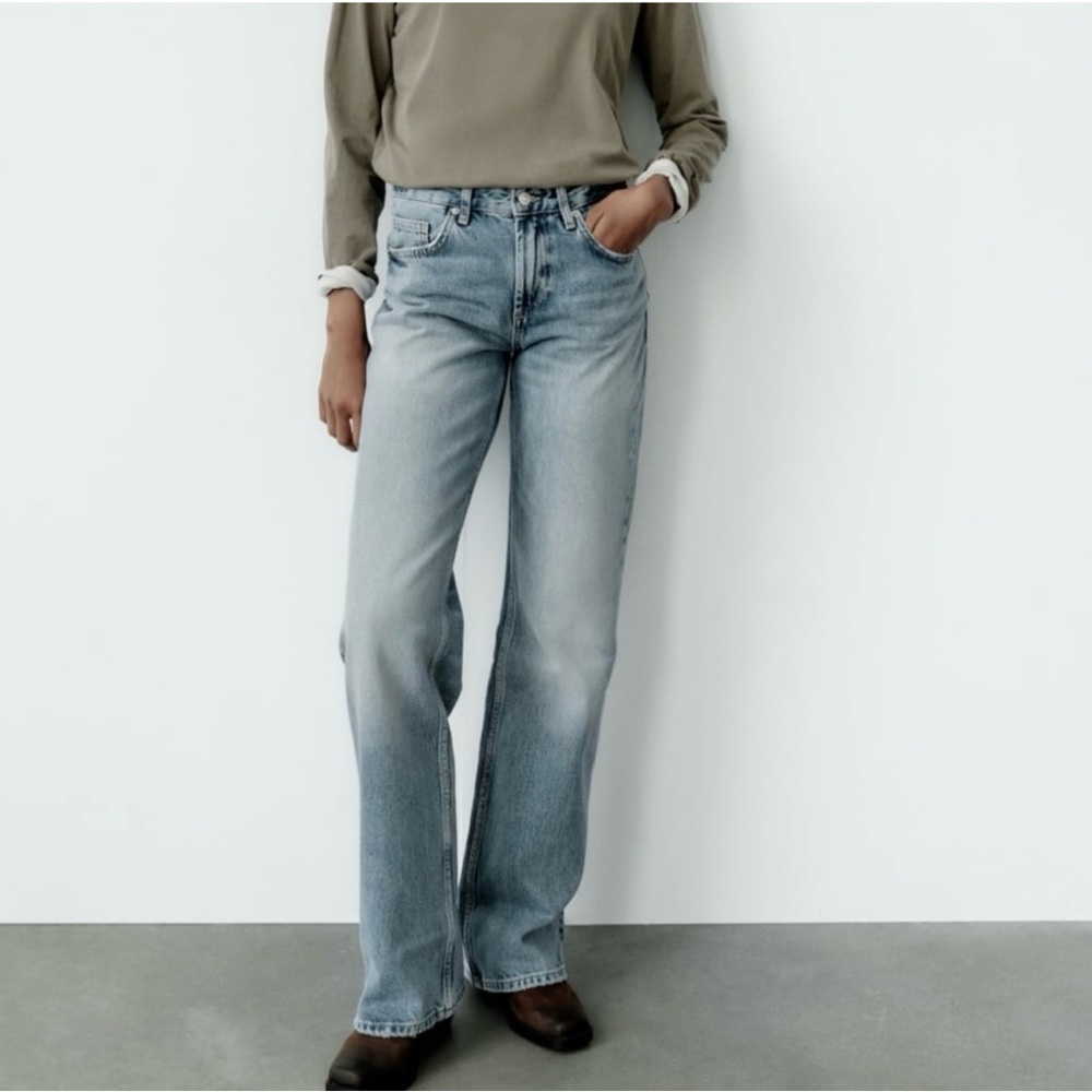 FULL LENGTH TRF MID-RISE WIDE LEG JEANS